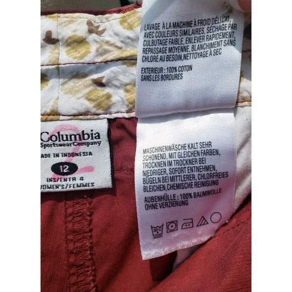 Columbia Women’s Coral Shorts 4" inseam Size 12 Button Zip Closure Spring Summer - Picture 6 of 14